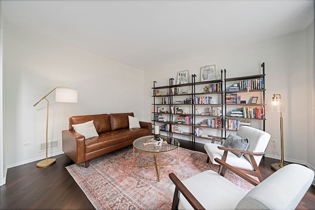 living room featuring hardwood / wood-style floors