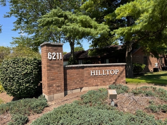 view of community sign