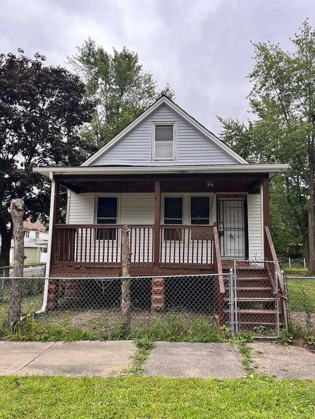 bungalow with covered porch