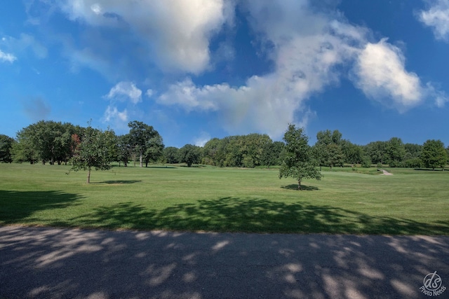 view of home's community featuring a lawn