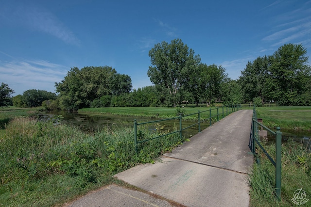 view of road with a rural view