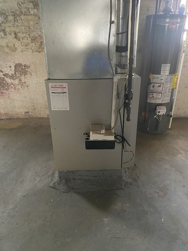 8315 S Dante Ave, Chicago, IL 60619 - utility room with water heater and heating unit
