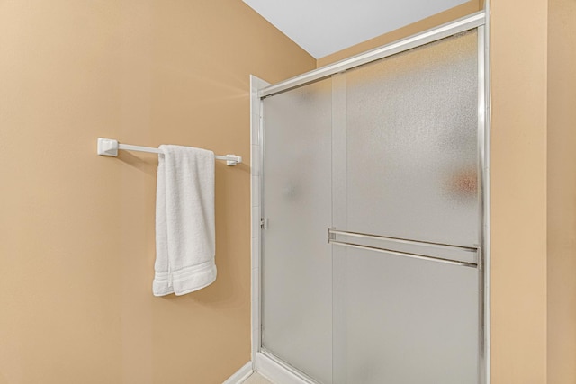 bathroom featuring walk in shower