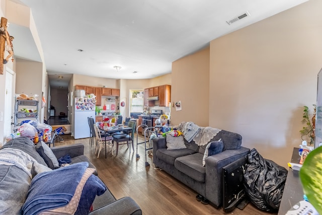 living room featuring hardwood / wood-style flooring