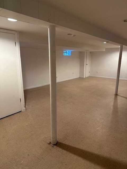 view of basement