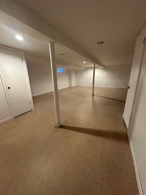 view of basement