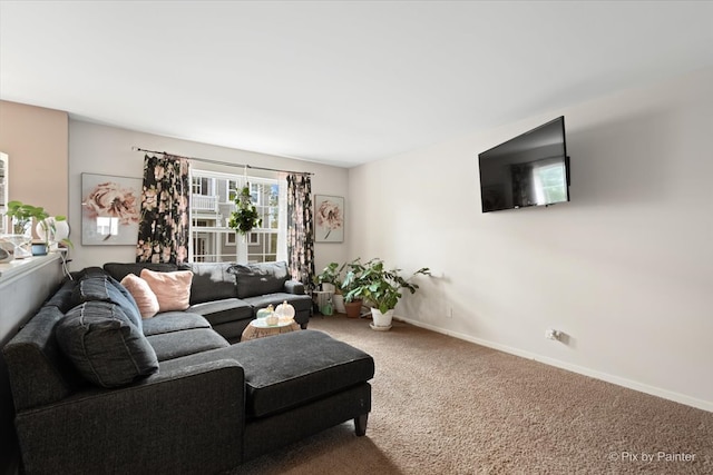 view of carpeted living room