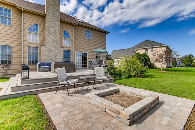 view of patio / terrace featuring an outdoor living space