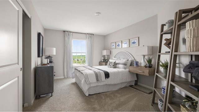 bedroom featuring carpet flooring