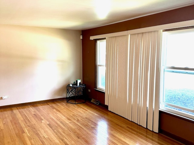 empty room with wood-type flooring