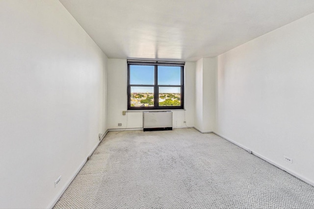 empty room featuring light carpet