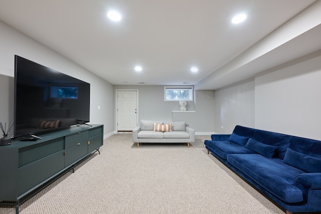 view of carpeted living room