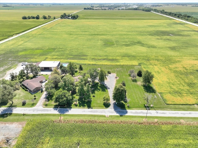 aerial view featuring a rural view