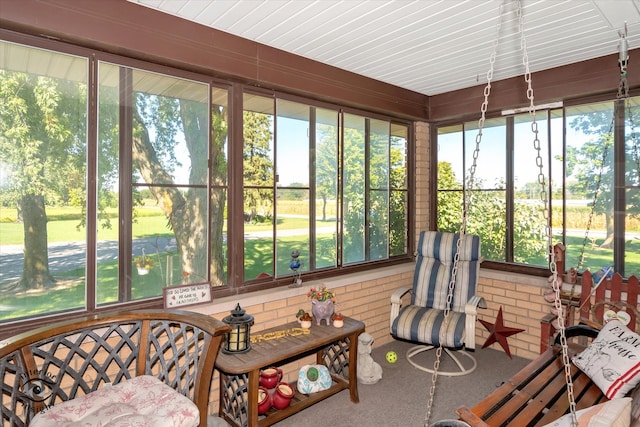 view of sunroom