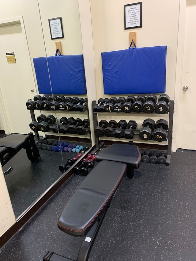 view of exercise room