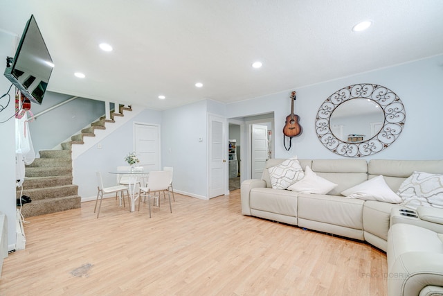 living room featuring hardwood / wood-style flooring