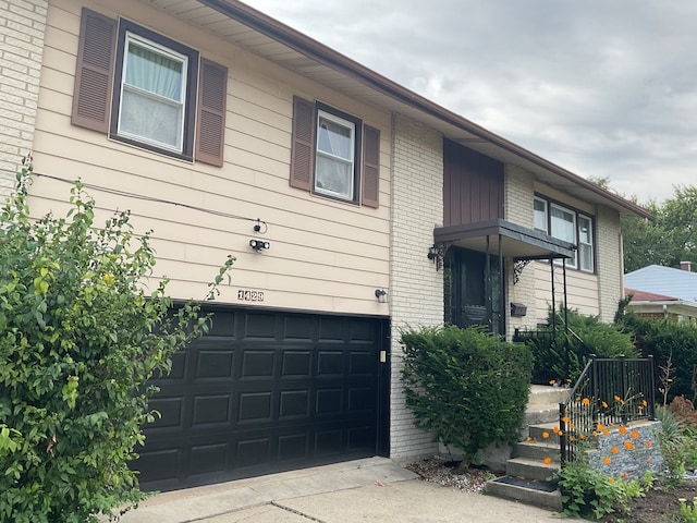 split foyer home with a garage