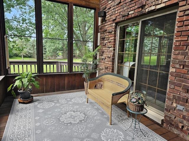 view of sunroom / solarium