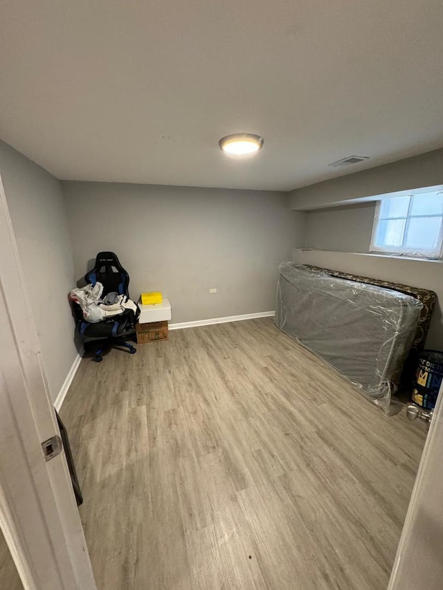 interior space with wood-type flooring