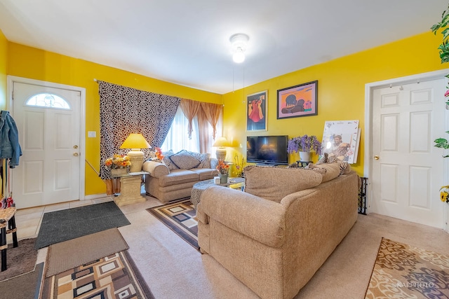 view of carpeted living room