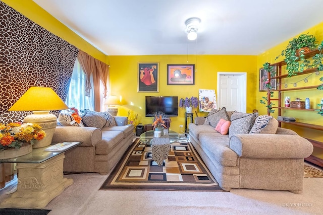 view of carpeted living room