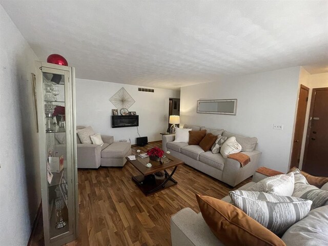 living room featuring hardwood / wood-style floors