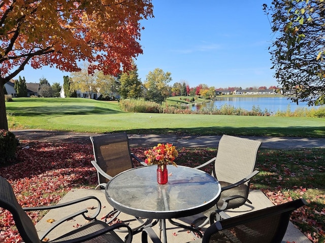 21144 W Buckeye Ct, Plainfield, IL 60544 - view of patio with a water view