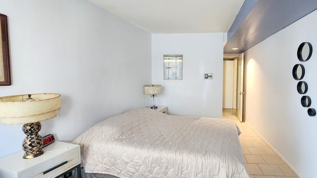 view of tiled bedroom