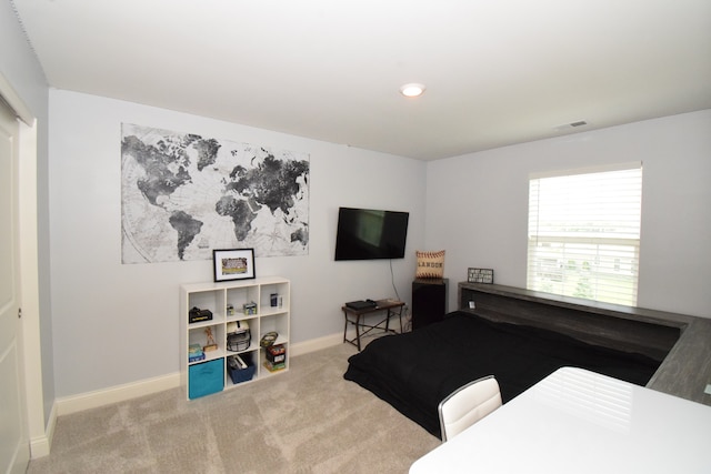 view of carpeted bedroom