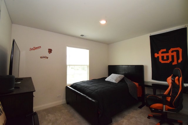 view of carpeted bedroom