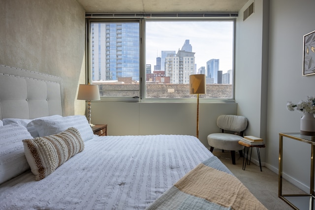 view of carpeted bedroom