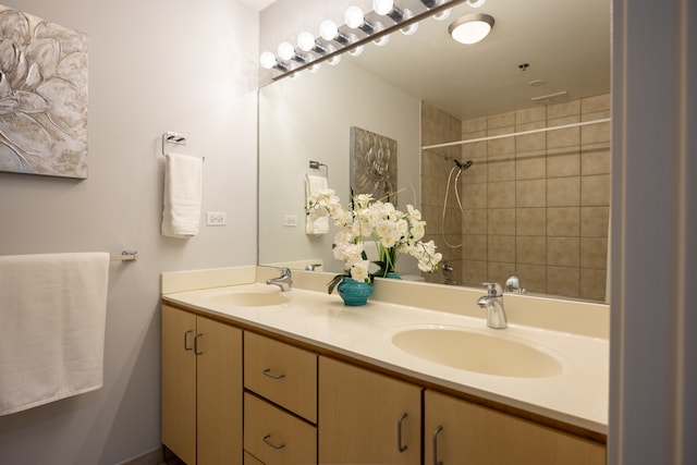 bathroom featuring dual bowl vanity