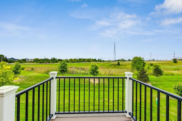 balcony with a rural view