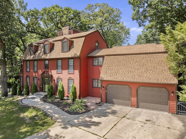 view of front facade featuring a garage