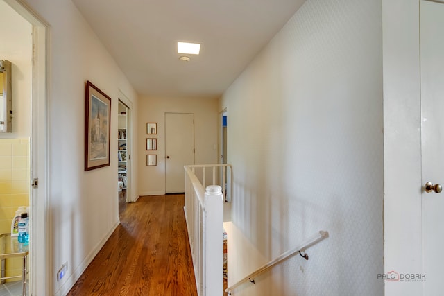 hall featuring wood-type flooring