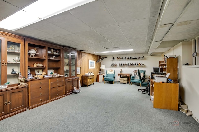 office area featuring carpet