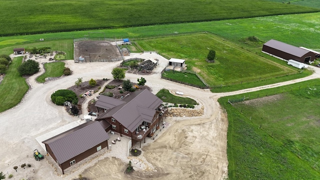 bird's eye view featuring a rural view