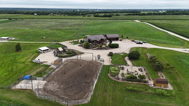 aerial view featuring a rural view
