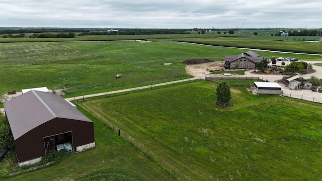 bird's eye view featuring a rural view