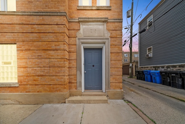 entrance to property with cooling unit