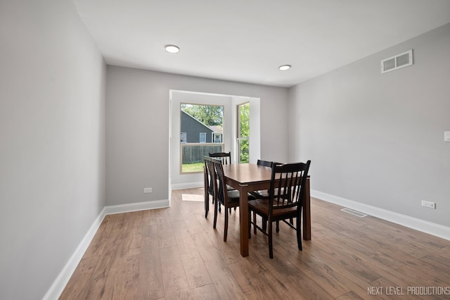 dining room featuring hardwood / wood-style floors