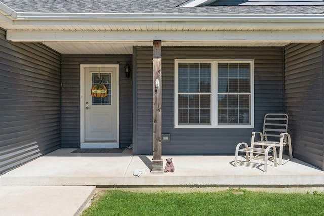 entrance to property with a porch