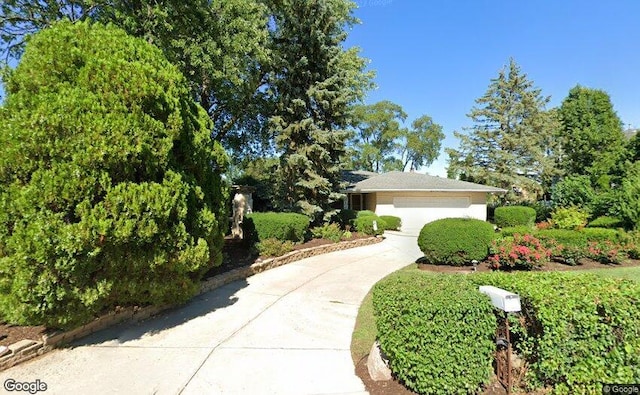 exterior space featuring a garage