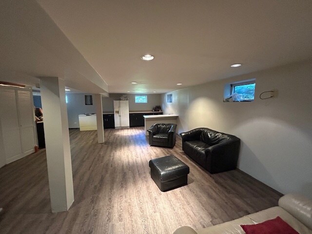 living room featuring hardwood / wood-style floors