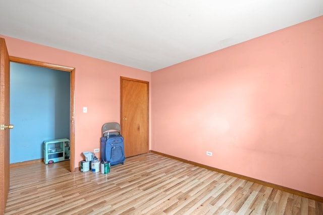 empty room featuring light hardwood / wood-style flooring