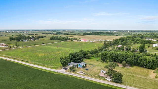 drone / aerial view with a rural view