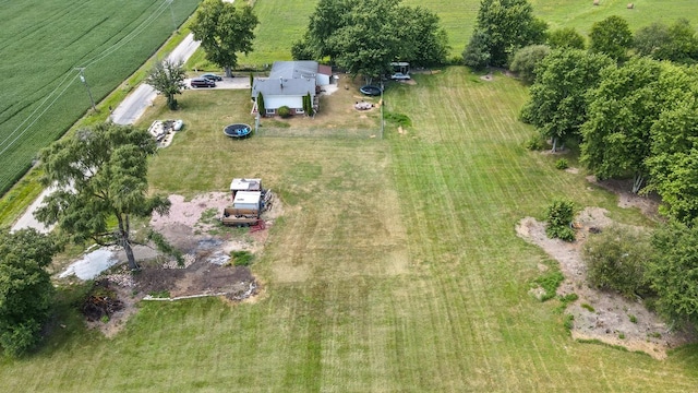 aerial view with a rural view