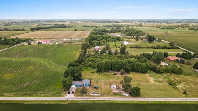 bird's eye view featuring a rural view