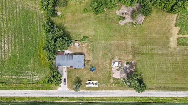 aerial view featuring a rural view