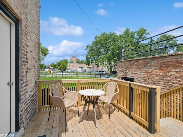 view of wooden terrace